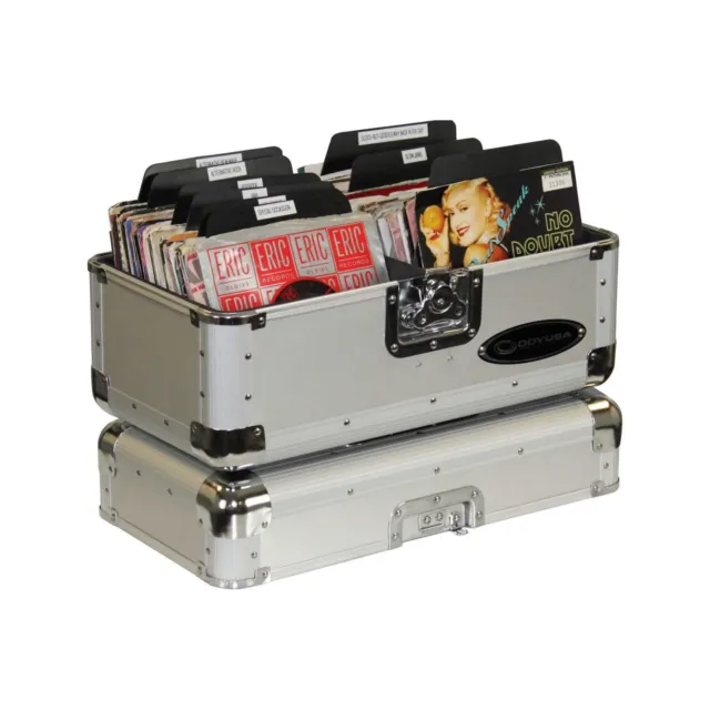 Odyssey K45120SIL Krom Record Utility Case for 120 7” Vinyl Records - Silver