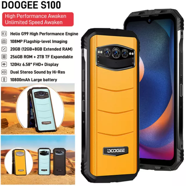 Doogee S100 Pro Octa-core Android 12 FHD+ OTG NFC triple 108MP APN