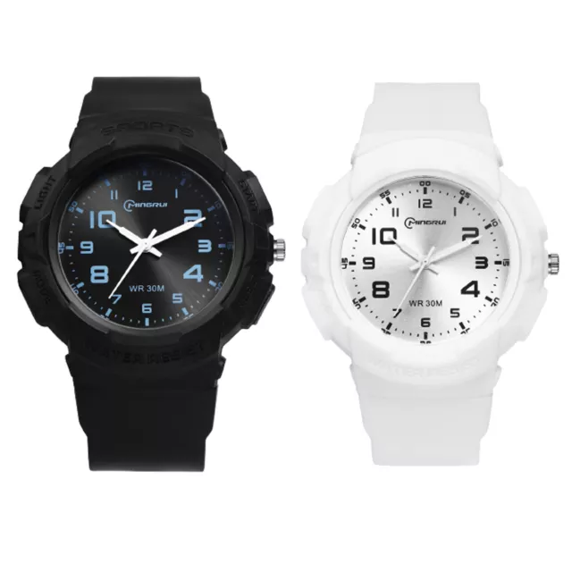 Kids Waterproof Analog Sports Quartz Watch Silicone Boys Girls Easy to Read Dial