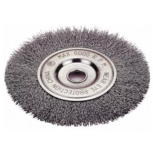 WHEEL BRUSH, 6", CRIMPED WIRE FPW1423-2121 Brand New!