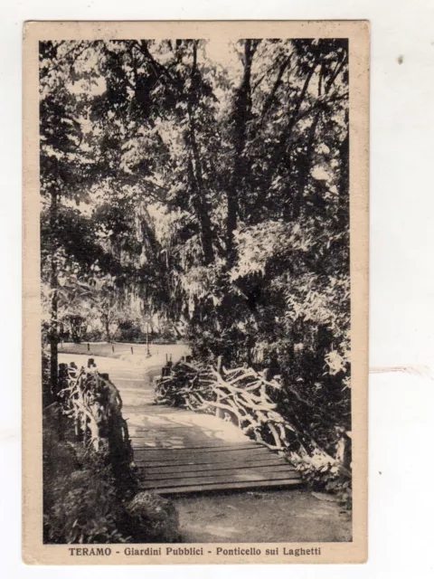 C000154   teramo   giardini  pubblici  ponticello  sui  laghetti   vg  1929