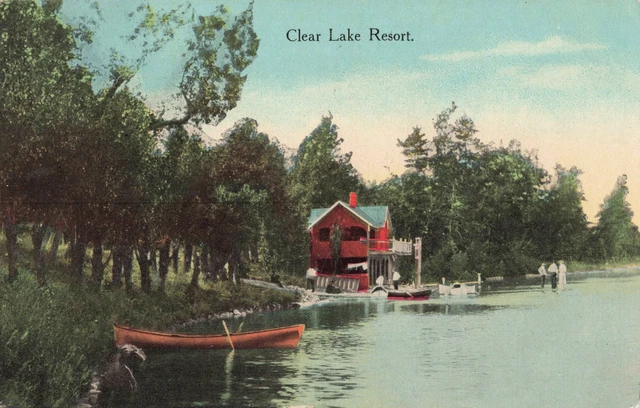CEN Big Rapids Mecosta MI 1912 Chautauqua & Resort Era CLEAR LAKE SUMMER RESORT!