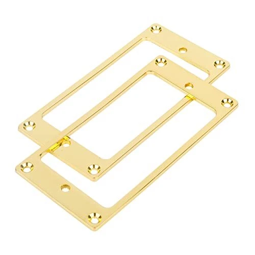 2Pcs Flat Metal Humbucker Pickup Mounting Ring Bridge and Neck Pickups Cover
