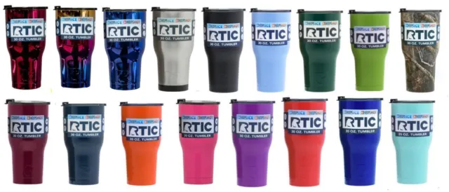 RTIC 20oz 30oz Stainless Steel Tumbler 2020 Model with 2020 Splash Proof Lid