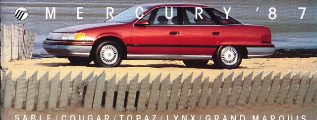 1987 Mercury Sales Brochure - Sable Cougar Topaz Lynx Grand Marquis