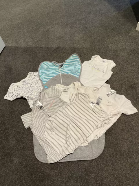 Bulk Baby Boy Clothes, Bonds, Target And SwaddleUp Winter warm Love To dream