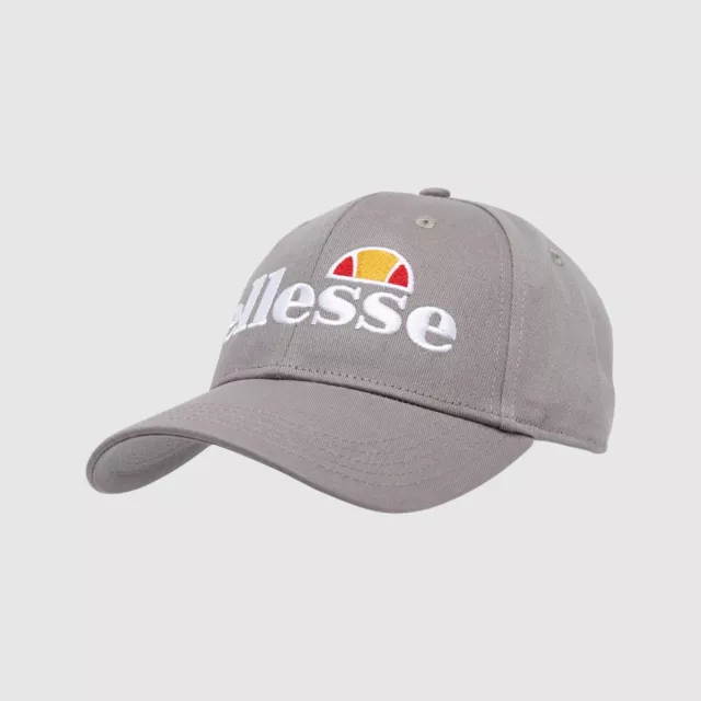 Ellesse Baseball Cap Embroidered Logo Curved Brim Ragusa Grey White