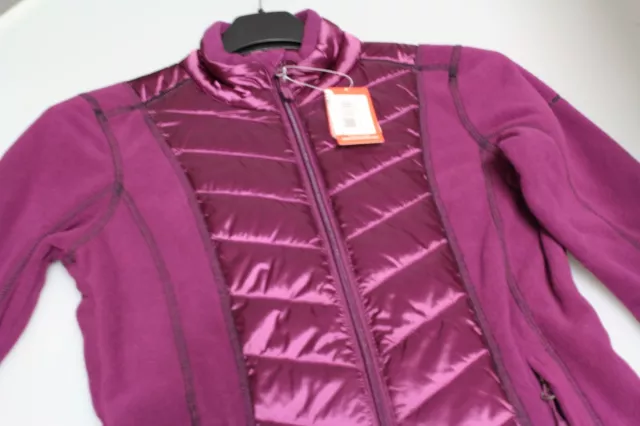 Catmandoo Ladies Tilda Quilted Panels Fleece Jacket Burgundy Un Lined Size 8 New