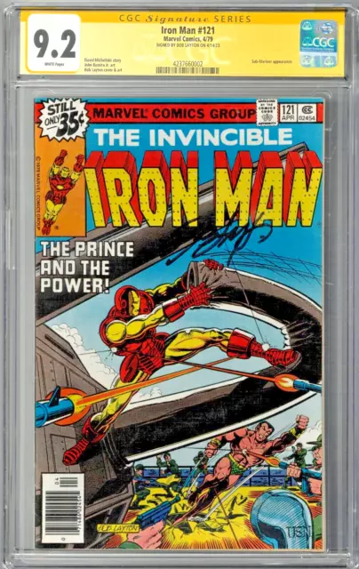Iron Man #121 CGC SS 9.2 (Apr 1979, Marvel) Signed Bob Layton, Sub-Mariner app.