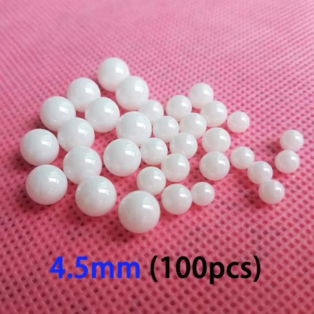 100PCS Plastic Ball Solid PP Polypropylene Cosmetic Bottle Round Ball Dia 4.5mm