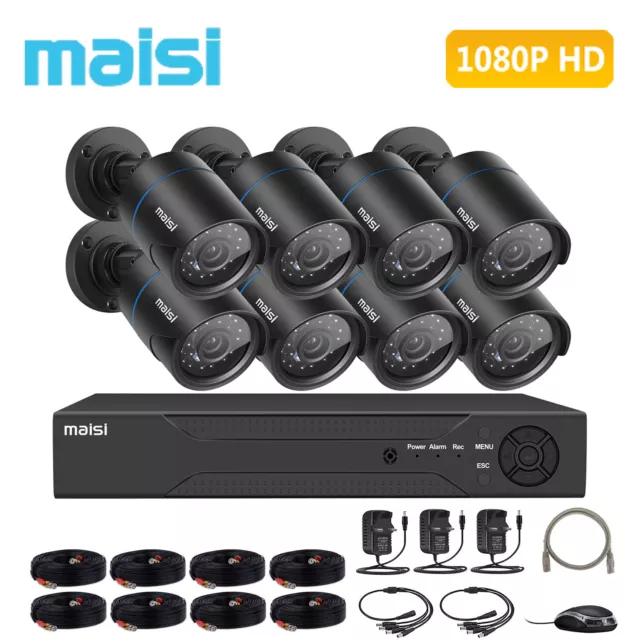 Home Outdoor Surveillance CCTV Security Camera System HD 1080P DVR Night Vision