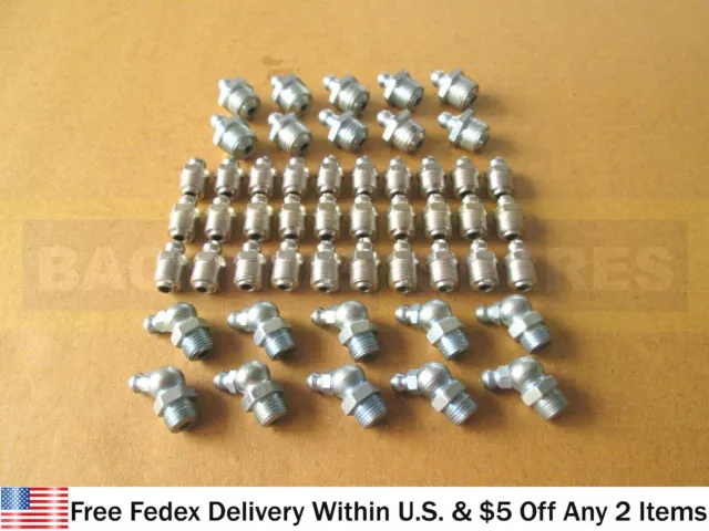 Jcb Parts - Grease Nipples, Assorted Pack 50 Pcs (1450/0001 1450/0002 1450/1001)