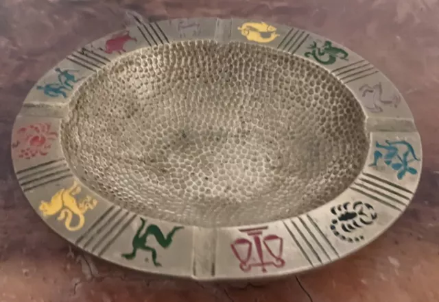 Vintage Bronze Ashtray Israel Oppenheim Zodiac 7" x 6" Vintage Bronze Ashtray Israel Oppenheim Zodiac 7" x 6"