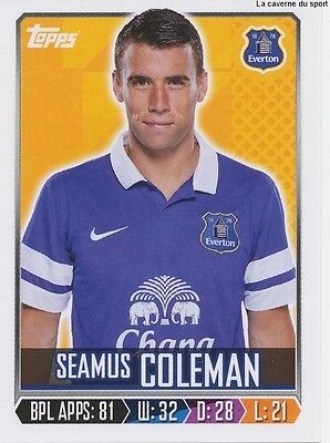 N°091 SEAMUS COLEMAN # IRELAND EVERTON.FC STICKER TOPPS PREMIER LEAGUE 2014 