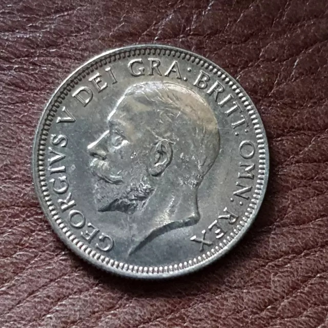 1935 George V Shilling 0.500 Silver Coin UNC 2