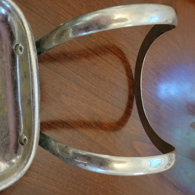 Antique Vintage Deco Chrome Brass Metal Tub Slip Hanging Soap Dish Bowl Fixture 3