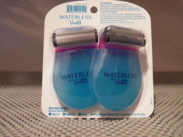 Paquete de 2 afeitadoras lubricantes Waterless By Gillette Venus Razors con aloe