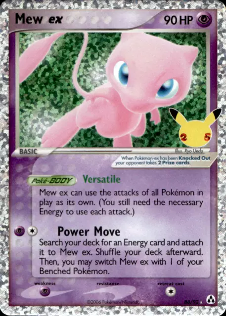 MEW EX 88/92 CELEBRATIONS HOLO RARE Pokemon