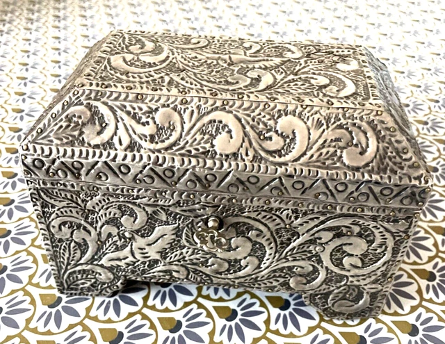 Boîte Secrète Vintage Livre Bois - Compartiment Caché Bijoux Argent Love - Décoration Rangement