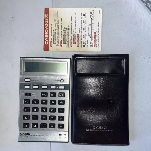 Vintage 1980s Casio SF-4500 Digital Diary Calculator Memo Calendar