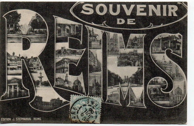 REIMS - Marne - CPA 51 - Cartes Souvenir - carte multi vues souvenir de ...