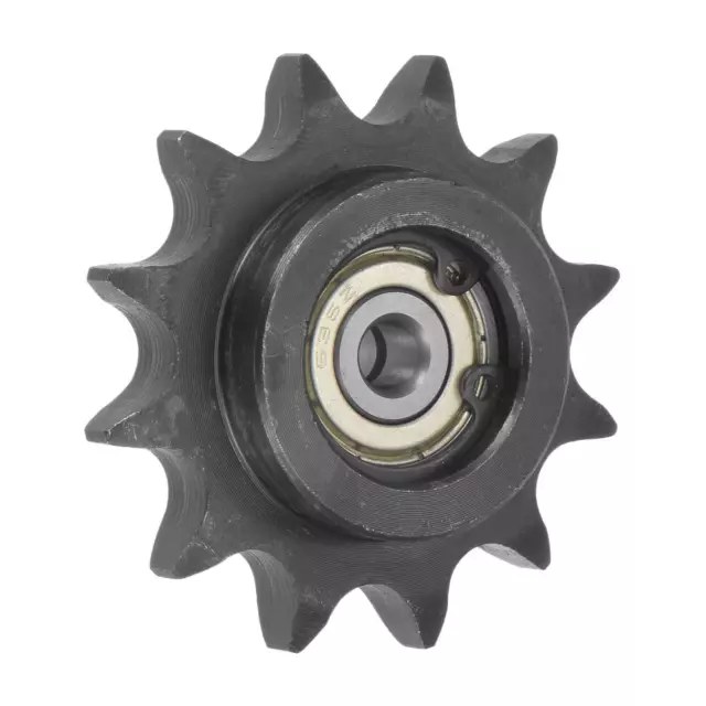 Idler Sprocket, 6mm Bore 1/2" Pitch 12 Tooth, Carbon Steel with 2 Insert Bearing