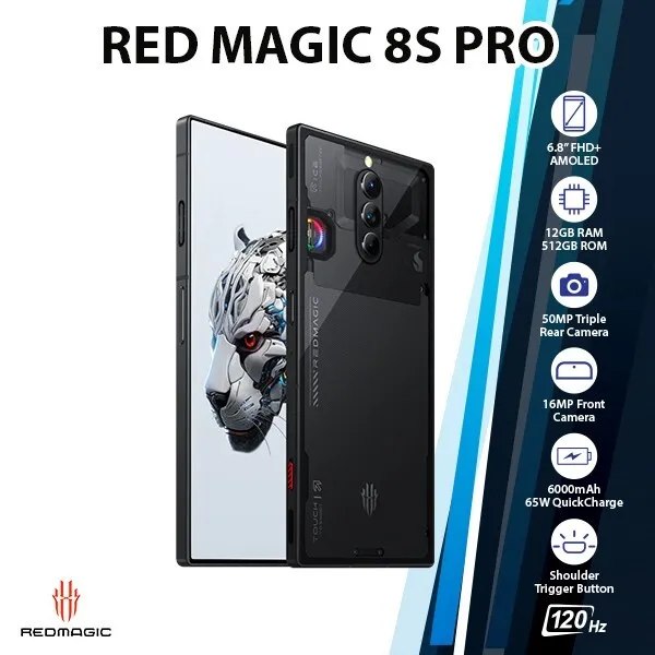 Nubia Red Magic 9 Pro SD8Gen3 256GB 12GB RAM Gaming (Factory Unlocked) 6.8  50MP