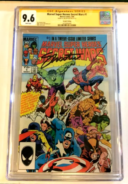 Secret Wars #1 CGC/ SS 9. 6 Signed by Jim Shooter Marvel Movie Coming! 2P    g