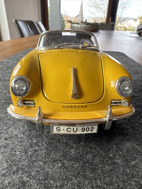 Porsche 356 B Cabriolet Jaune – Burago SB 1/18 – Occasion