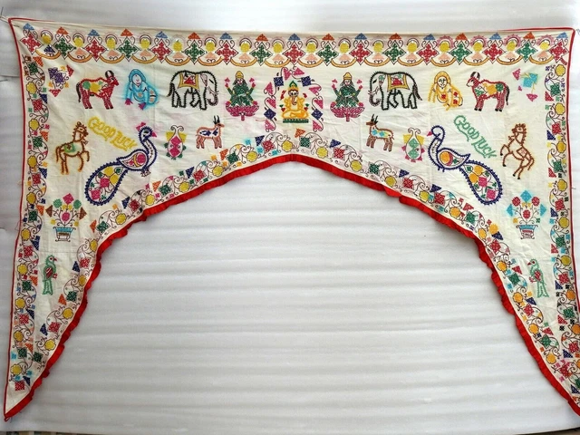 Vintage Welcome Gate Toran Door Valance Window Décor Tapestry Wall Hanging DV56