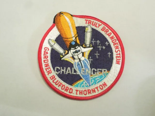 NASA Space Shuttle Mission STS-8 Challenger Embroidered Silver Iron On Patch