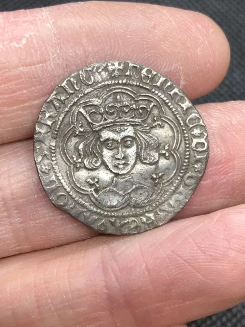 1430-1 Henry VI - Silver Groat - Calais Mint / Rosette Mascle
