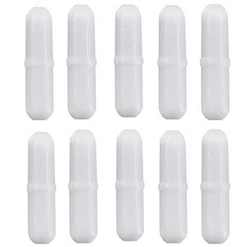 10 Pcs 30 mm/ 1.2 Inch PTFE Magnetic Stirrer Mixer Stir Bar, White Color, Stir