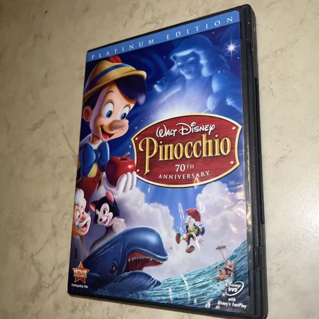 Pinocchio [Two-Disc 70th Anniversary Platinum Edition] DVD 📀