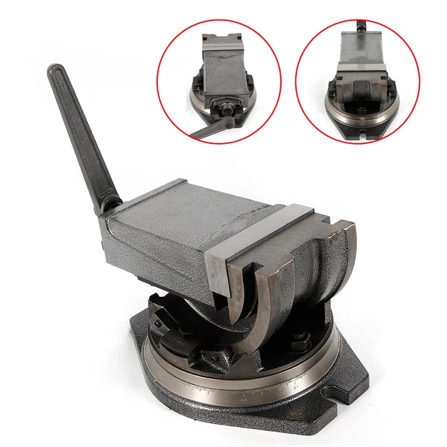 5" Precision 360º Swivel Base & 90º Tilting 2 Way Clamp Milling Grinder Manual
