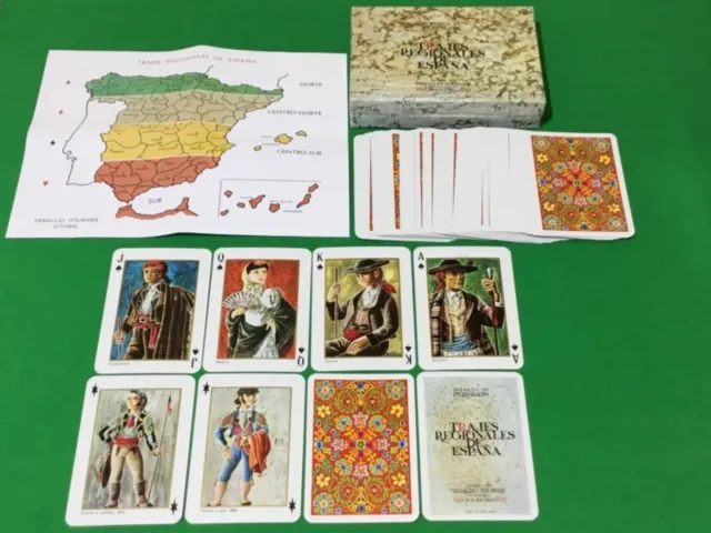 Old Vintage Fournier Non Standard TRAJES REGIONALES DE ESPANA Wide Playing Cards