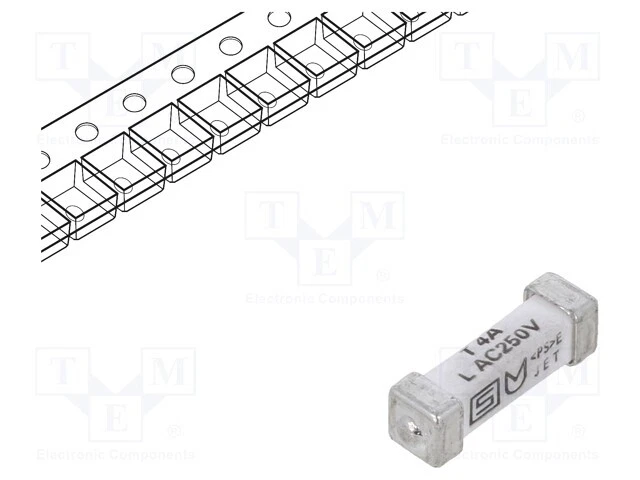 250VAC Sécurité : Schmelz Céramique Cuivre 125VDC Fusible 4A SMD