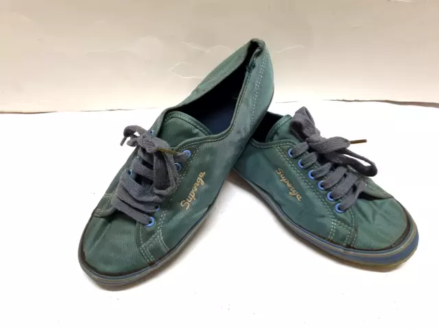 💥SUPERGA💥Scarpe Ginnastica Donna⭐VERDE⭐Trainers Damen Femme Mujer Taglia 39 2