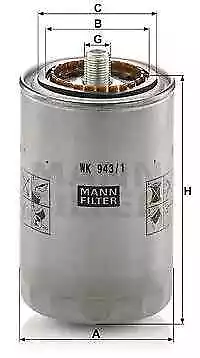Kraftstofffilter Anschraubfilter WK 943/1 MANN-FILTER