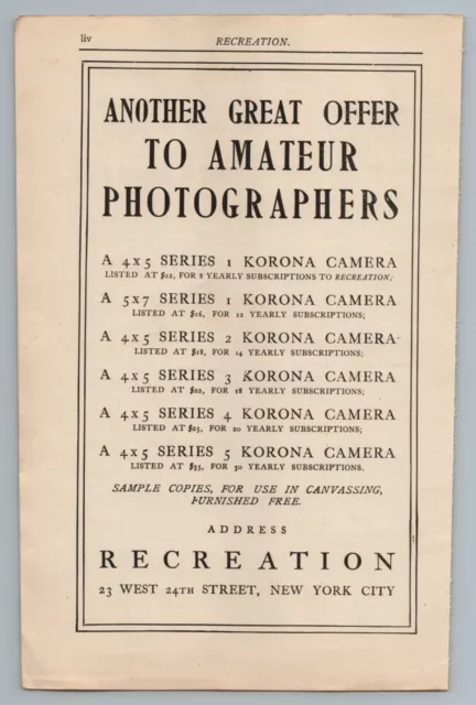 1890s-1910s Print Ad Recreation Magazine Advertisements