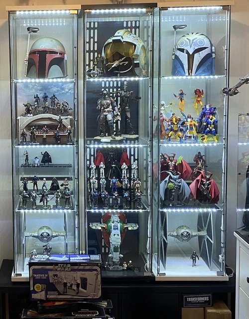 IKEA DETOLF GLASS Display Cabinet WHITE with lighting - Collection Only ...