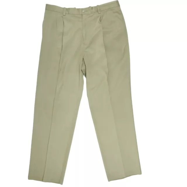 TOMMY BAHAMA MEN'S Size 36x32 Silk Blend Pleated Front Beige Chino ...