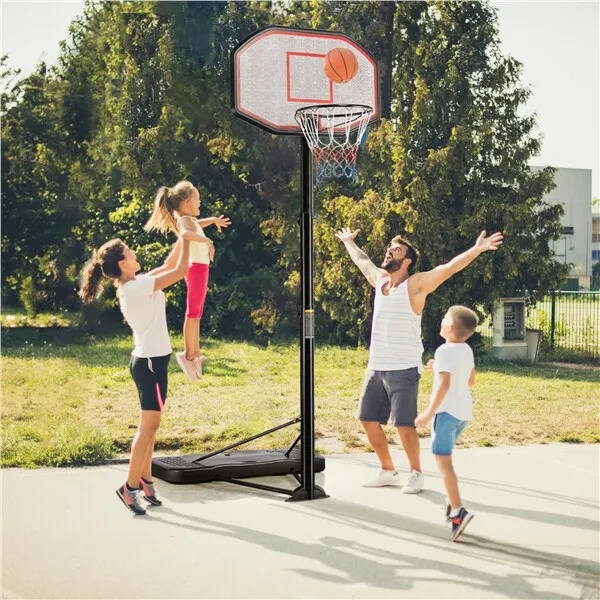 Basketballständer Basketballkorb 218-306 cm höhenverstellbar Basketballanlage 2