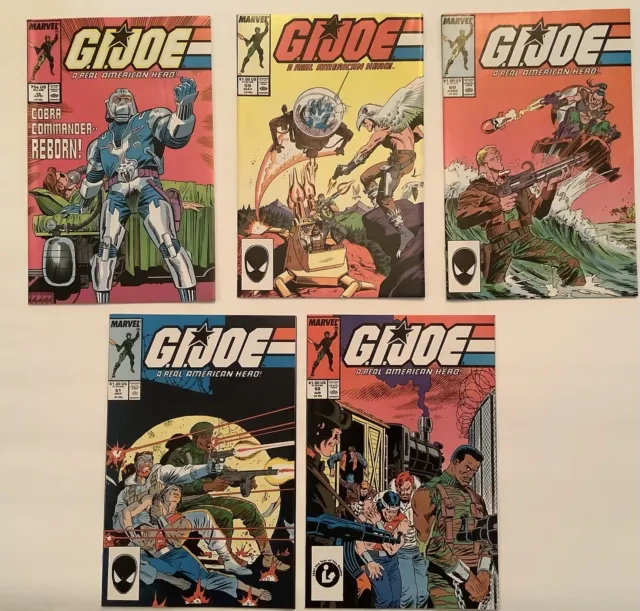 G.i.  # 58-62 ~ 1987 Marvel~ 5 Issues ~Lots Of Pics ~ Beautiful Cond. ~ Vf/Nm