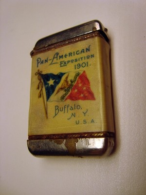 Circa 1901 Pan American Exposition Celluloid Match Safe – FREE SHIPPING