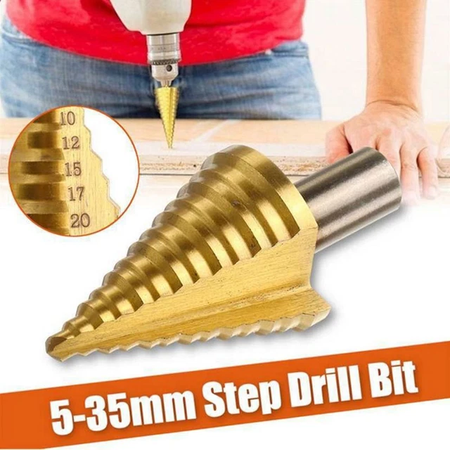 CUTTER CORE TITANIUM Coated Drill Bit HSS Step Drill Straight Groove ...