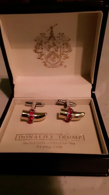 Boutons De Manchette Collection Donald J. Trump - Ton Or Et Faux Saphir - Occasion
