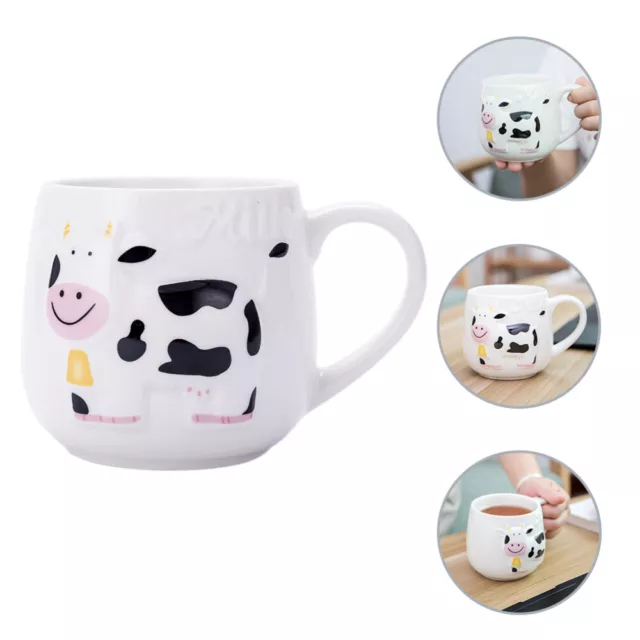 Cow Coffee Mug Cappuccino Cups Ceramic Tea Floral Porcelain