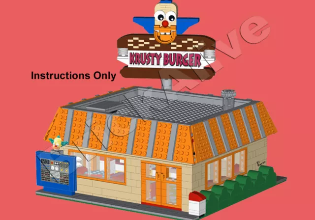 LEGO Simpson – KRUSTY BURGER - NO BRICKS - INSTRUCTION PDF UNIQUEMENT - CD