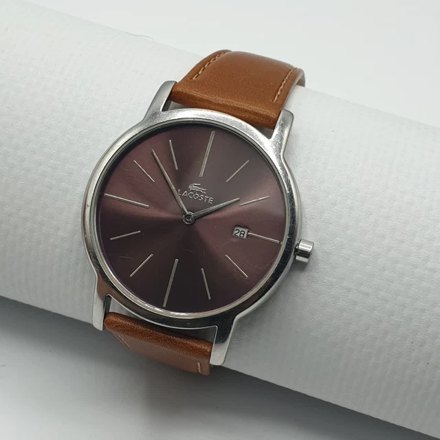 MONTRE BRACELET LACOSTE Homme Quartz Acier Inoxydable Cuire –Water
